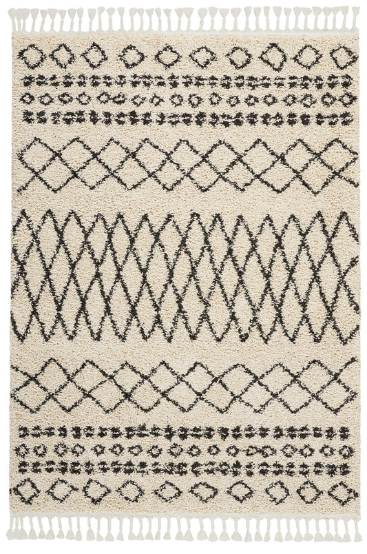 Nourison Home Moroccan Shag  Cream  Transitional