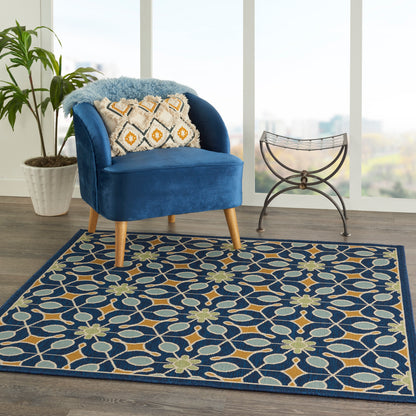 Nourison Home Caribbean  Navy  Contemporary