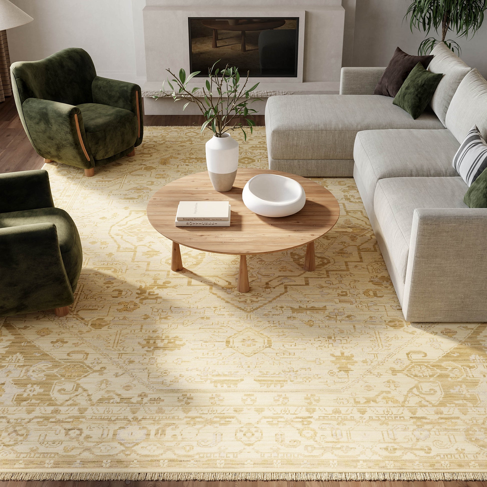 Nourison Home Antique Bloom  Beige  Traditional
