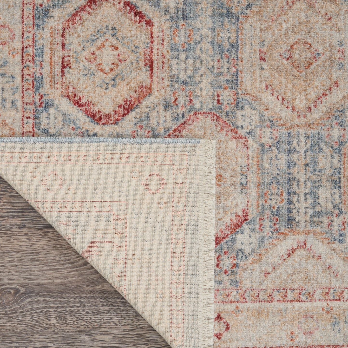 Nourison Home Homestead  Light Blue Multi  Traditional