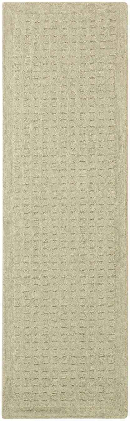 DKNY Pure Grids PGR01 Light Green Contemporary Hand Tufted Rug