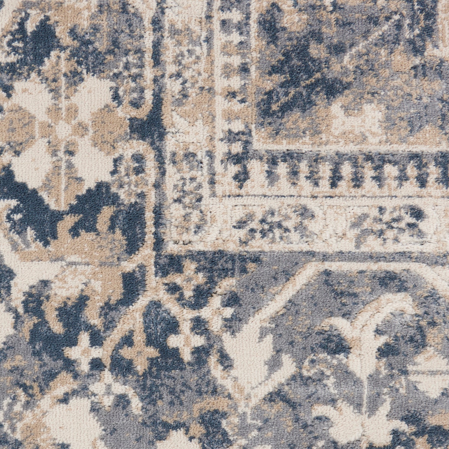 Nourison Home Malta  Ivory Blue  Traditional
