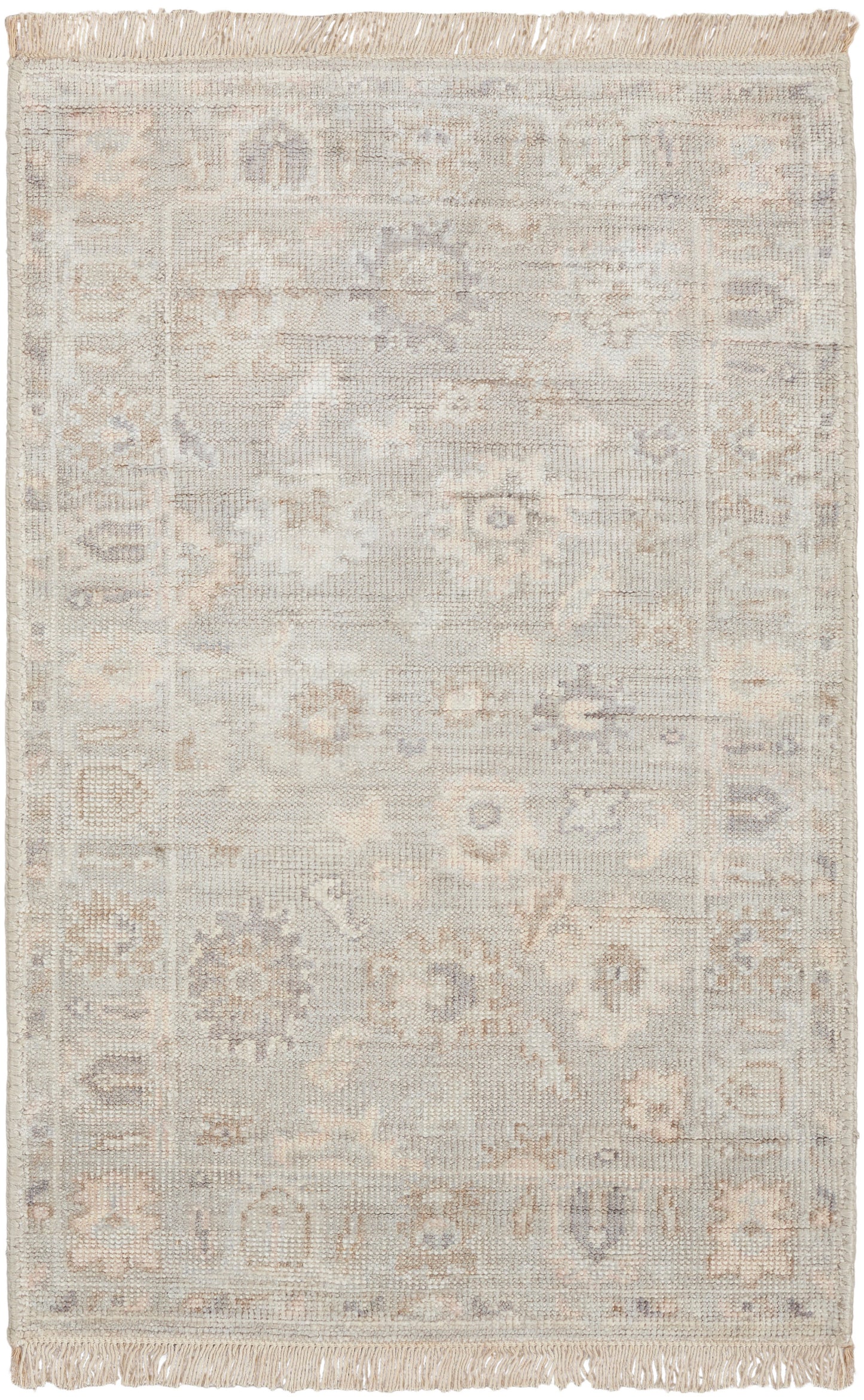 Nourison Home Aldora ALD15 Silver Blue Traditional Hand Knotted Rug