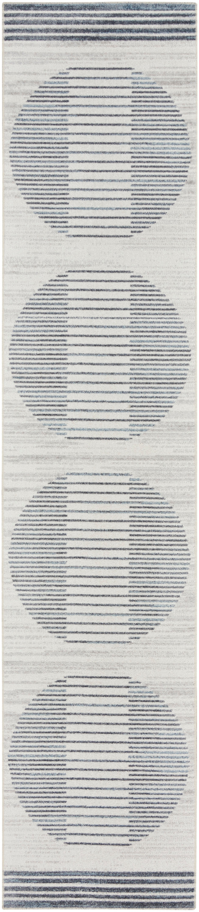 Nourison Home Astra Machine Washable ASW05 Ivory Blue Contemporary Power-loomed Rug