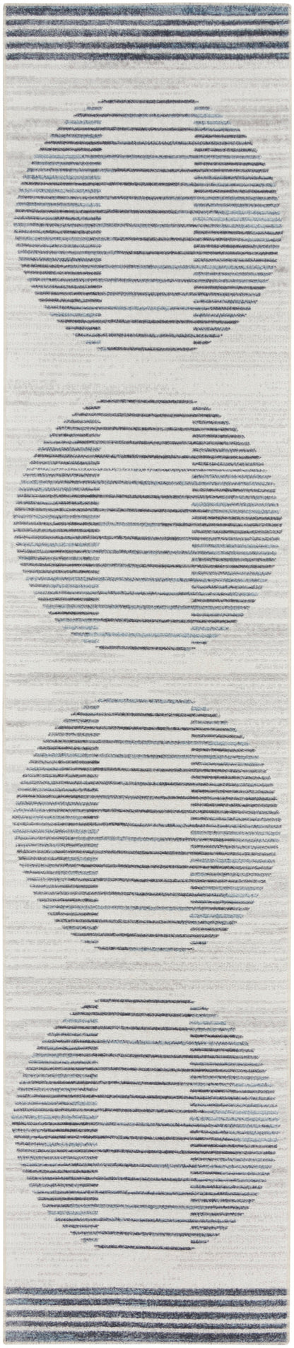 Nourison Home Astra Machine Washable ASW05 Ivory Blue Contemporary Power-loomed Rug