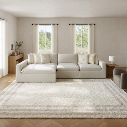 Nourison Home Pacific Shag  Ivory Beige  Contemporary