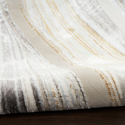 Nourison Home Glitz  Grey Gold  Contemporary