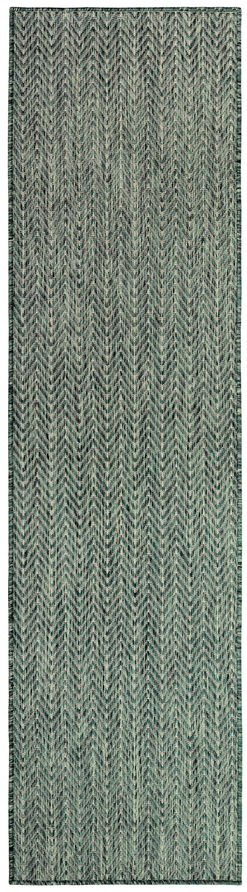 Nourison Home Horizon Indoor/Outdoor HOZ02 Green Contemporary Power-loomed Rug