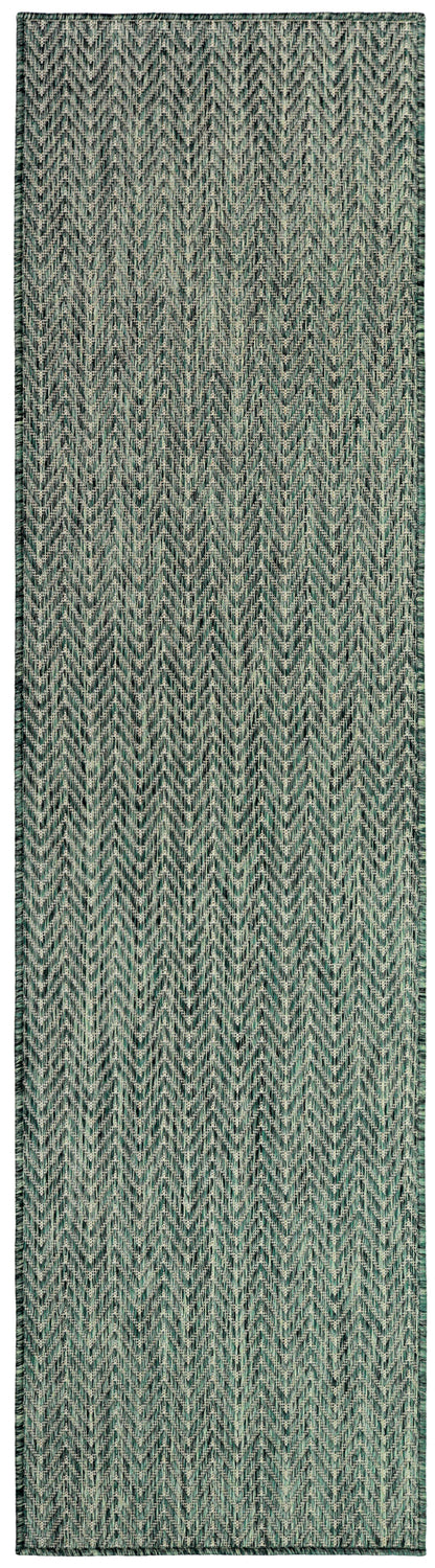 Nourison Home Horizon Indoor/Outdoor HOZ02 Green Contemporary Power-loomed Rug