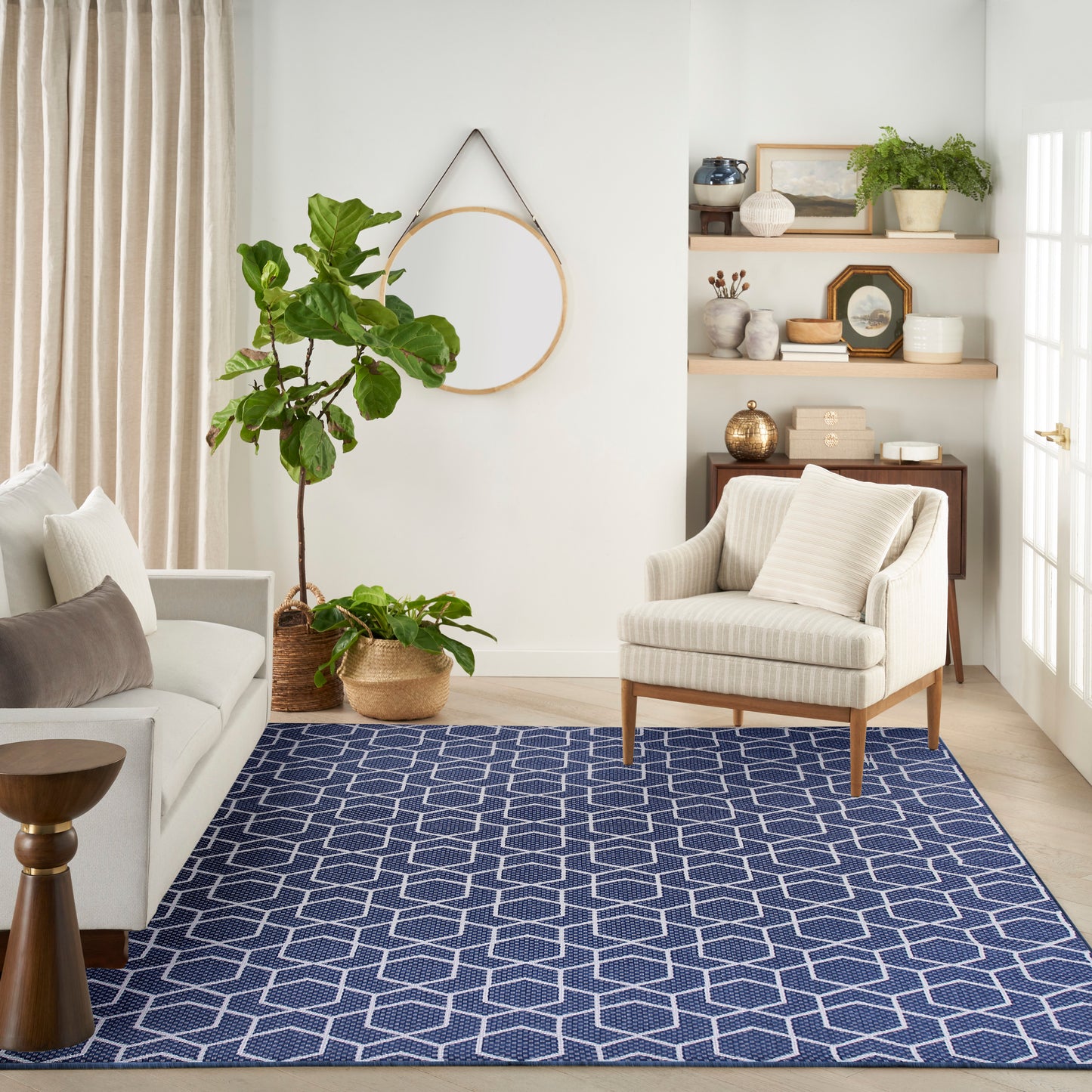 Nourison Home Horizon Indoor/Outdoor  Navy  Contemporary