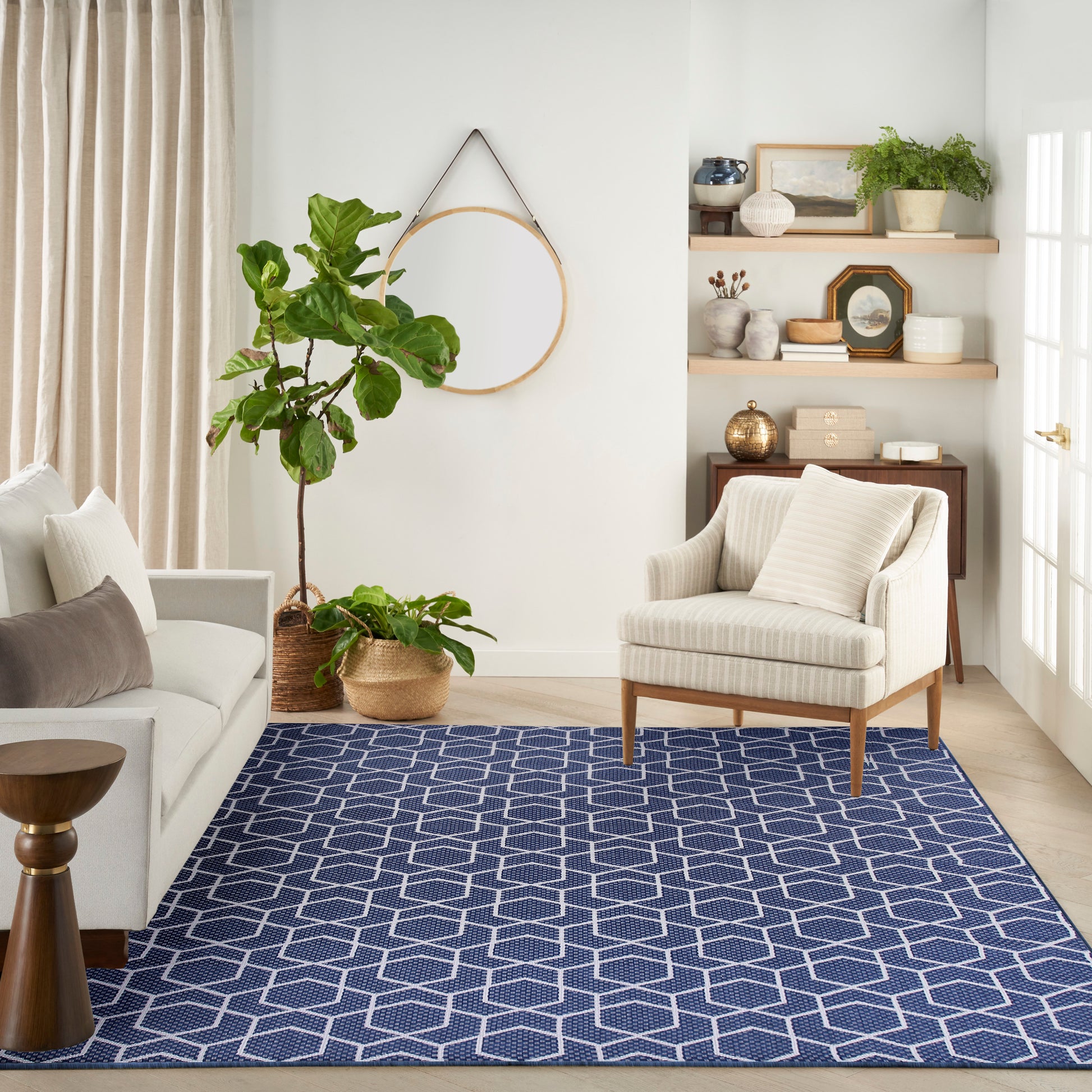 Nourison Home Horizon Indoor/Outdoor  Navy  Contemporary