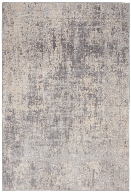 Nourison Home Rustic Textures RUS01 Ivory Silver Contemporary Power-loomed Rugs