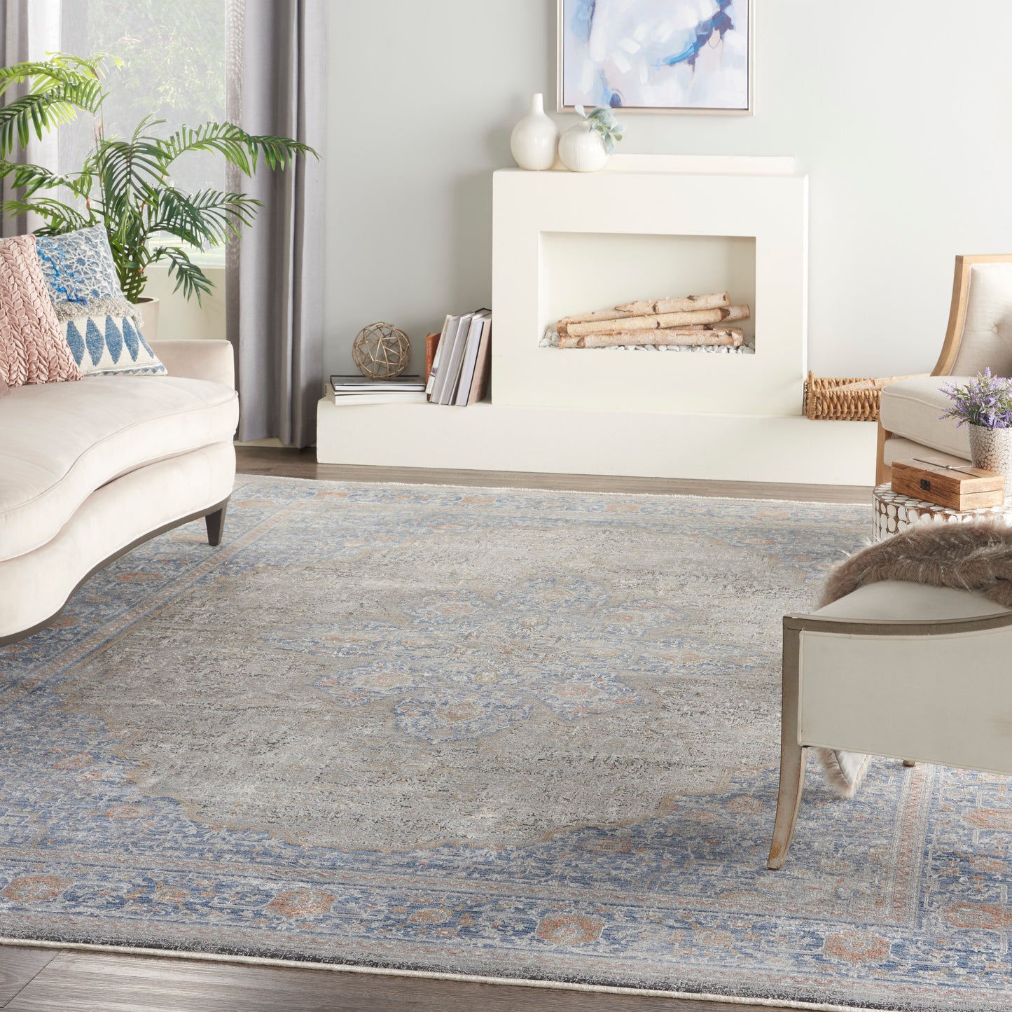 Nourison Home Starry Nights  Blue  Traditional