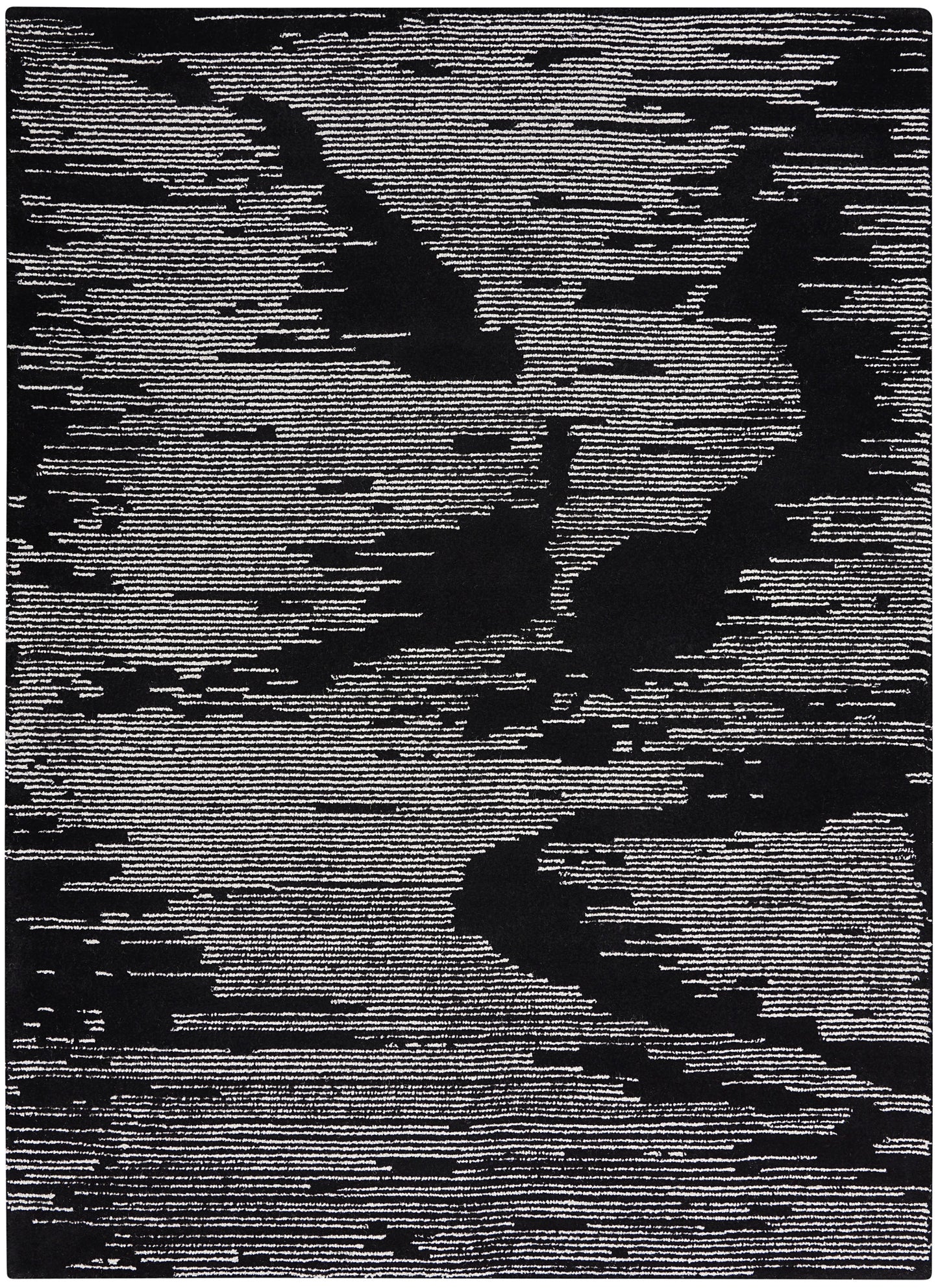 Michael Amini Ma30 Star SMR02 Black Ivory Contemporary Hand Tufted Rug