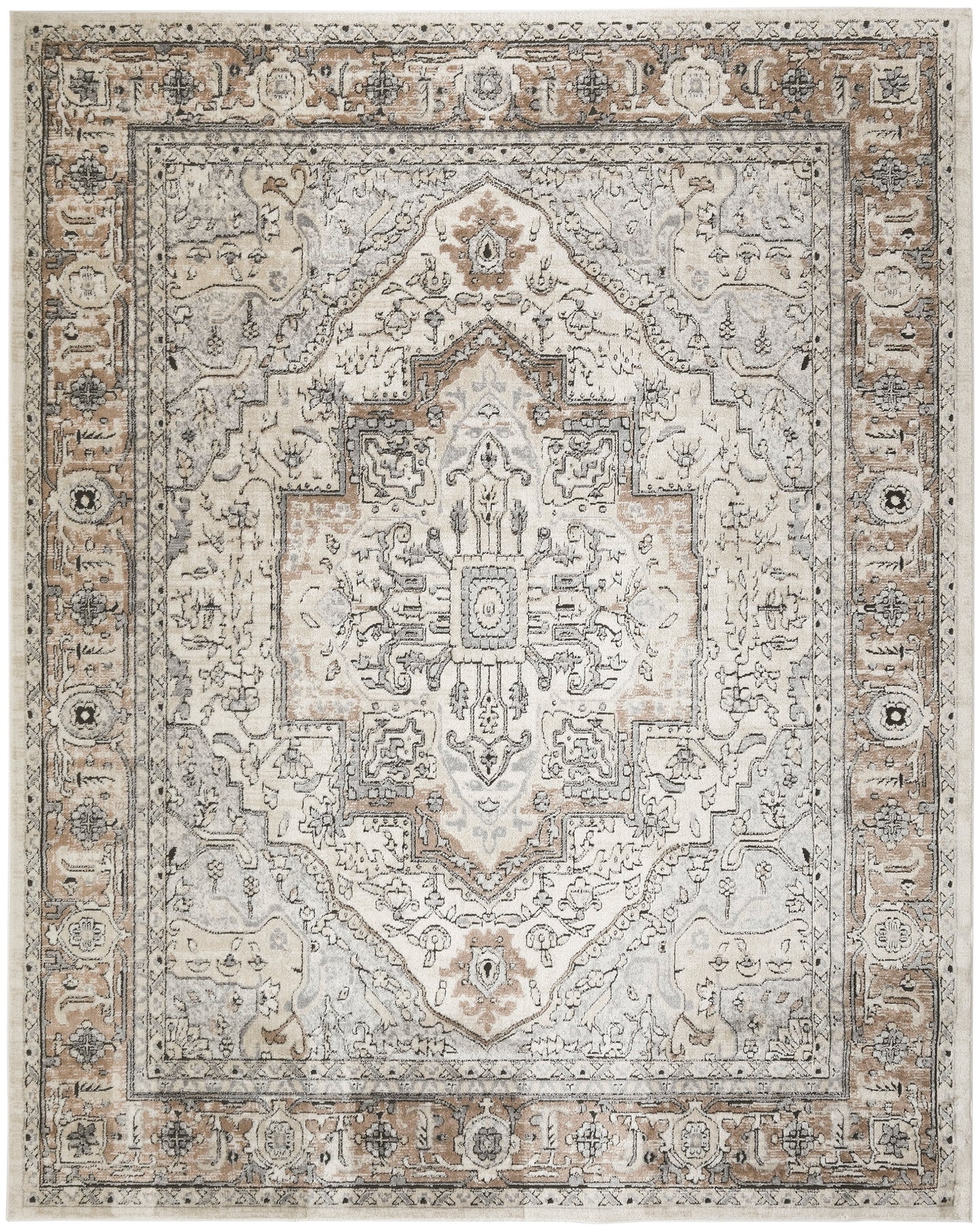 Nourison Home Quarry  Ivory Grey Taupe  Traditional