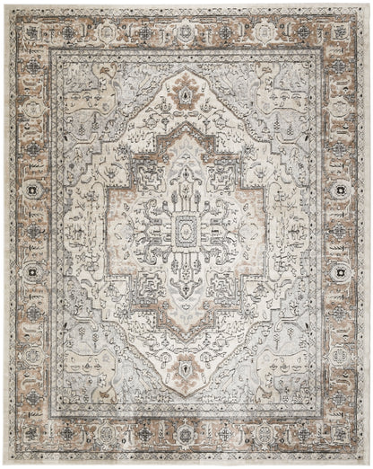 Nourison Home Quarry  Ivory Grey Taupe  Traditional