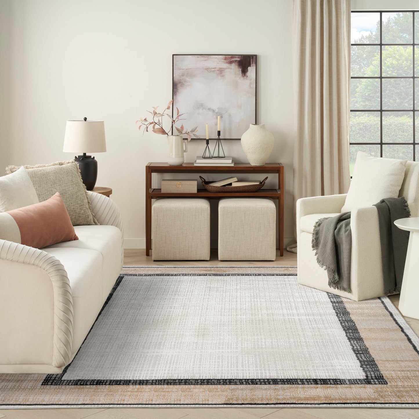 Nourison Home Dekor  Grey Charcoal  Contemporary