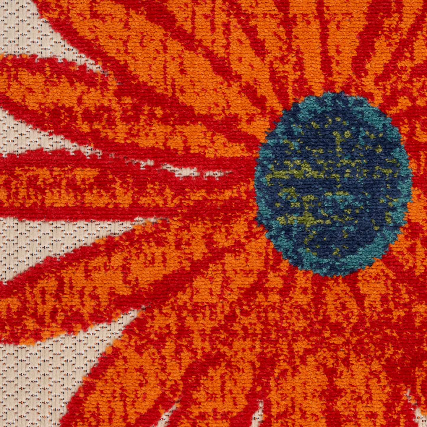 Nourison Home Aloha  Ivory Multicolor  Contemporary