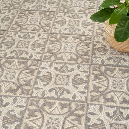 Nourison Home Aloha  Ivory Grey  Contemporary