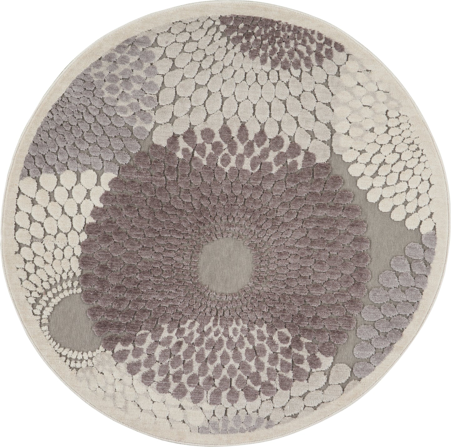 Nourison Home Graphic Illusions GIL04 Grey Contemporary Power-loomed Rug