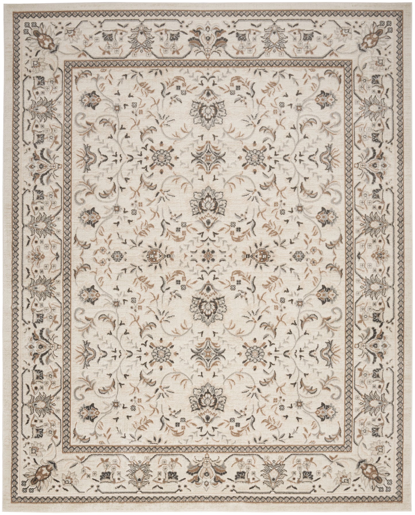 Nourison Home Serenity Home SRH02 Ivory Mocha Traditional Loom-woven Rug