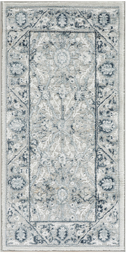 Nourison Home Dekor DEK03 Grey Navy Traditional Machine Woven Rug
