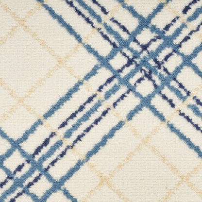 Nourison Home Jubilant  Ivory Navy  Contemporary