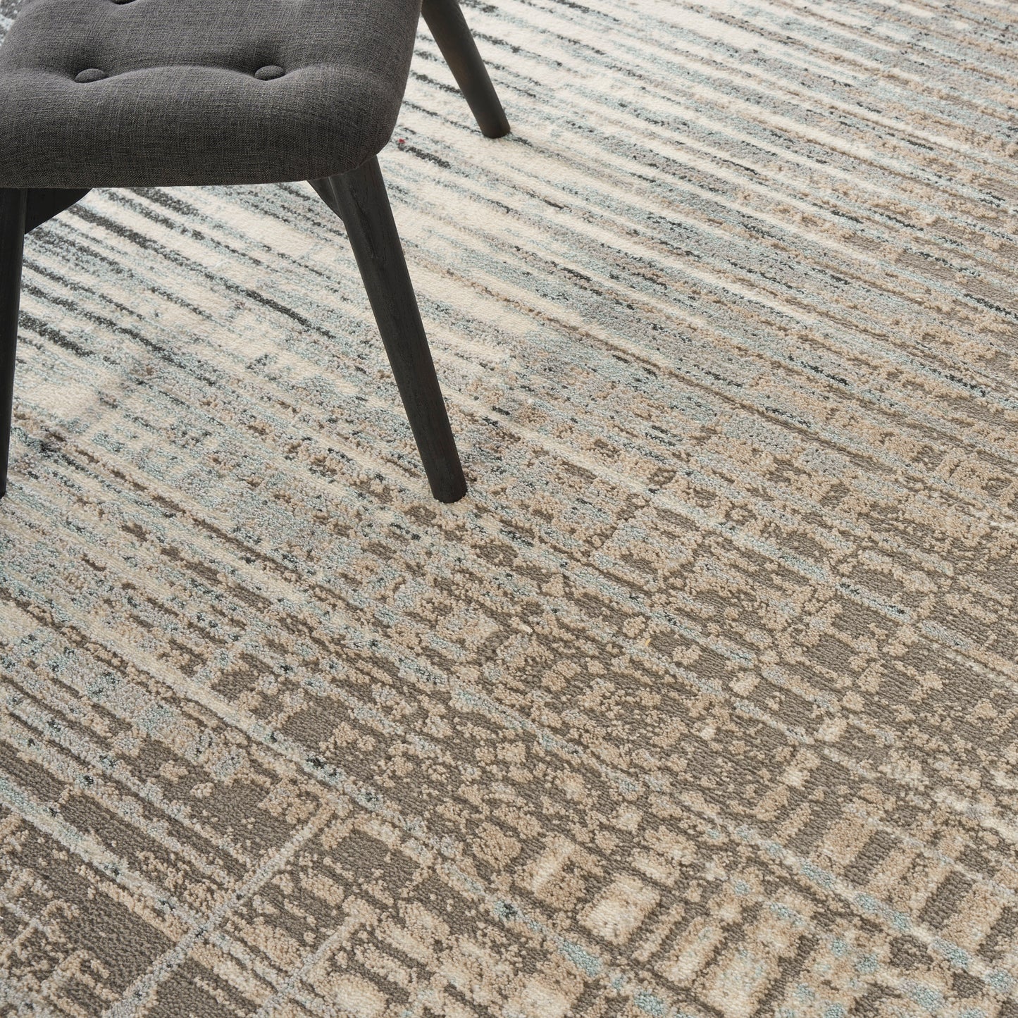 Nourison Home Marmara  Teal Grey  Contemporary