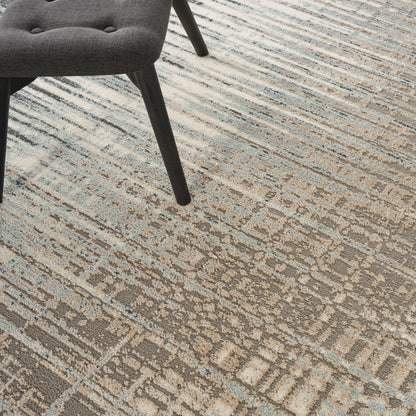 Nourison Home Marmara  Teal Grey  Contemporary