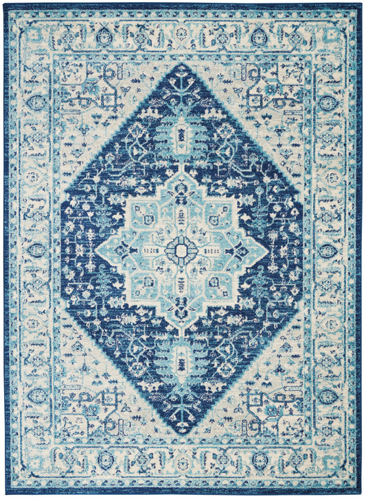 Nourison Home Tranquil  Ivory Navy  Transitional