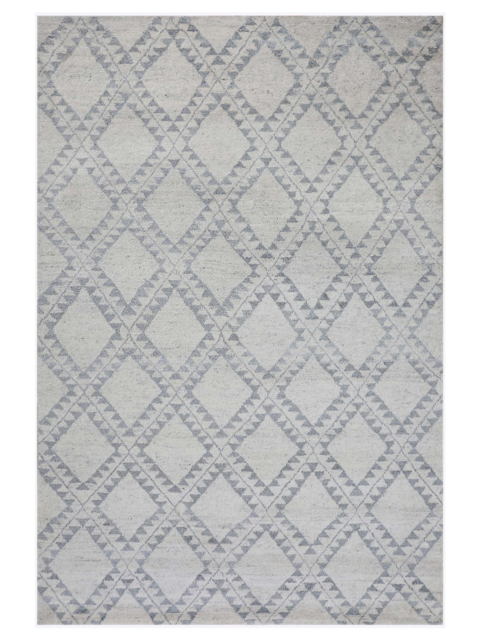 Maria Dynamic Rug Maria Ivory Transitional Knotted Rug - Moroccan Wool Blend Rug ...