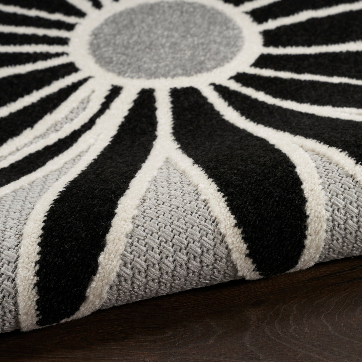 Nourison Home Aloha  Black White  Contemporary