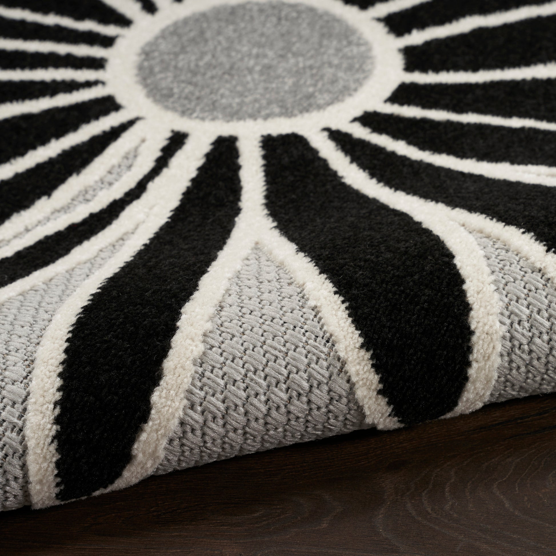 Nourison Home Aloha  Black White  Contemporary