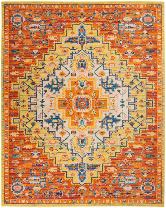 Nourison Home Allur  Red Multicolor  Transitional