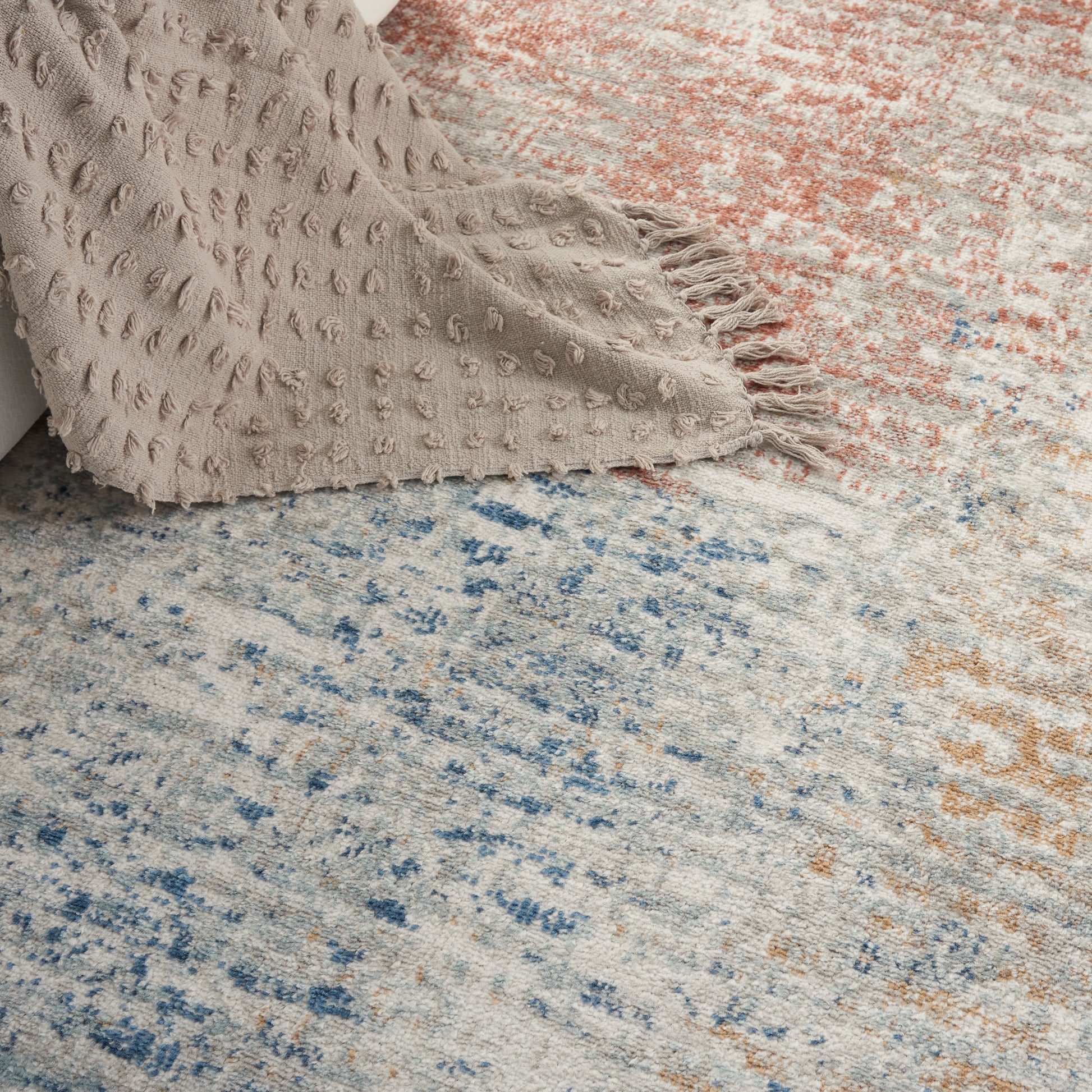 Nourison Home Quarry  Ivory Multicolor  Contemporary