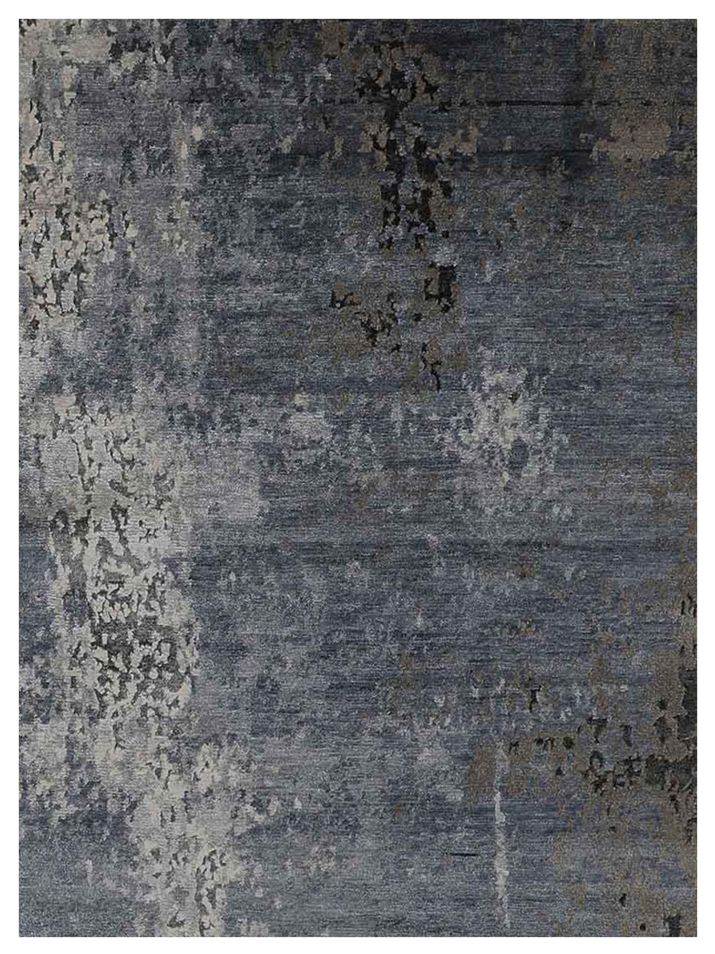 Artisan Mary  Natural Blue Contemporary Knotted Rug