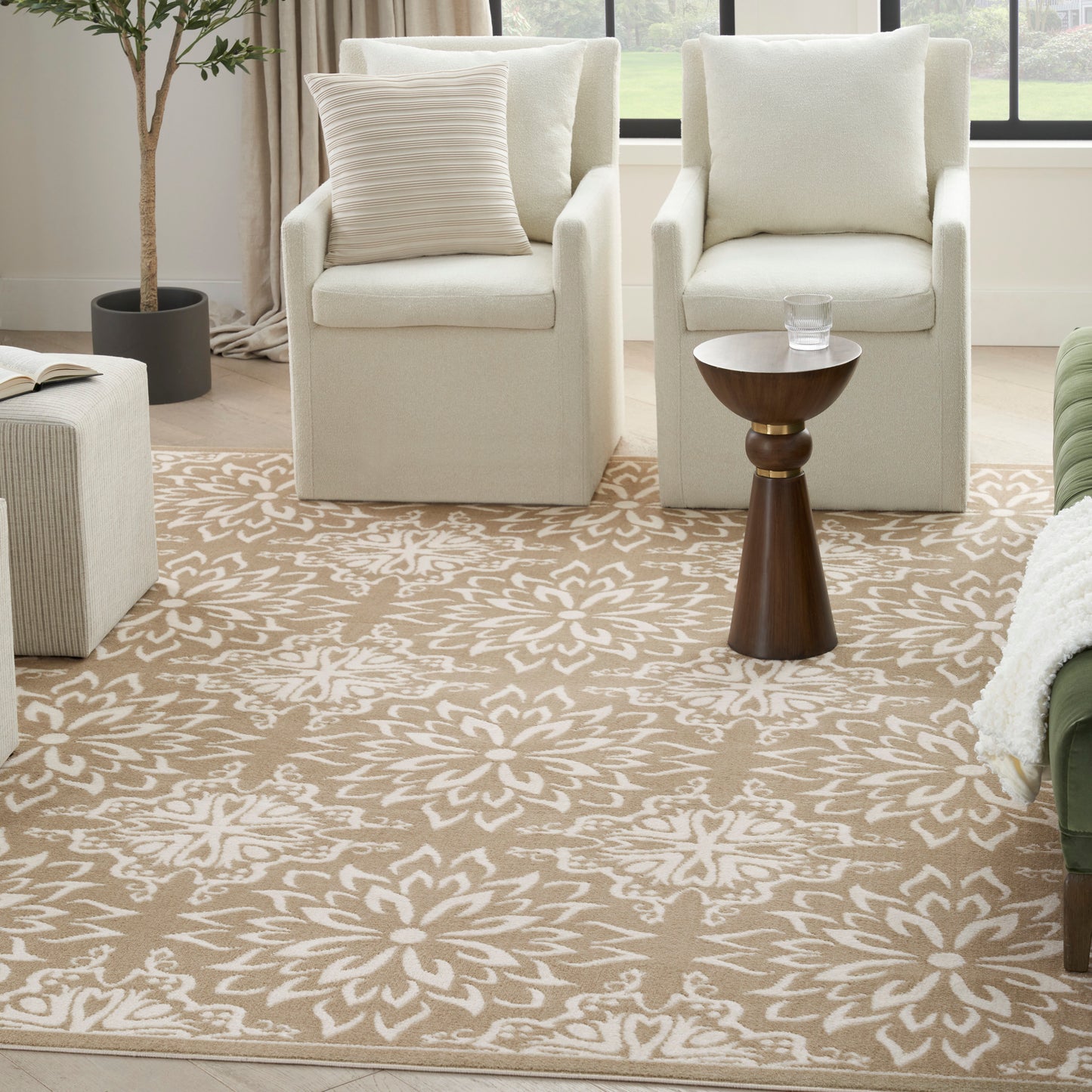Nourison Home Jubilant  Taupe  Transitional