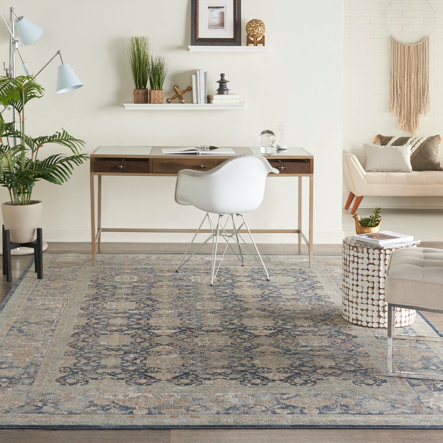 Nourison Home Malta  Navy  Traditional