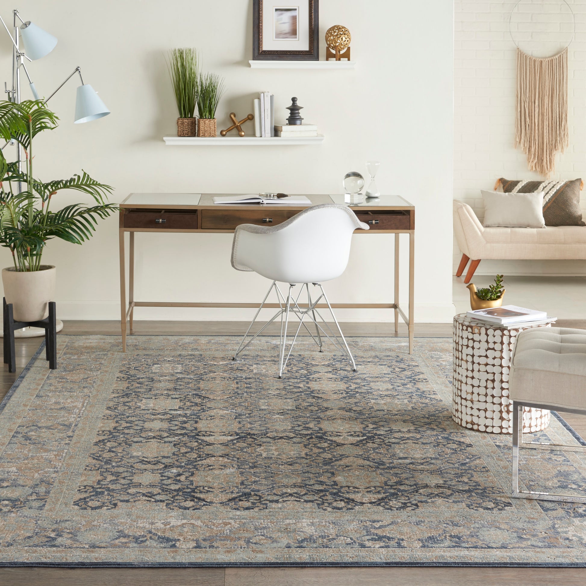 Nourison Home Malta  Navy  Traditional