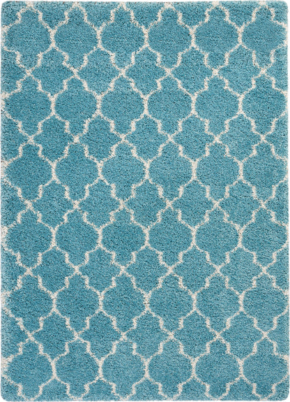 Nourison Home Amore AMOR2 Aqua Contemporary Power-loomed Rug
