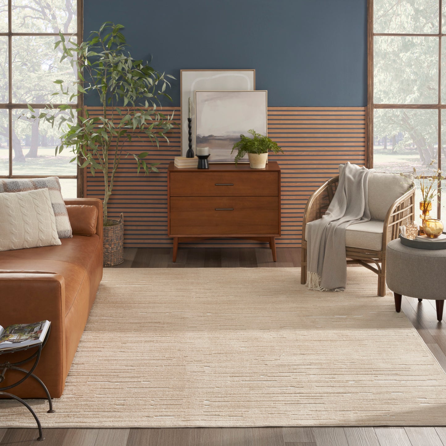 Nourison Home Care Free  Taupe  Contemporary