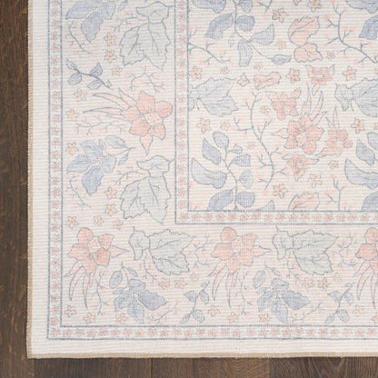 Nourison Home Botanical Washables  Ivory Multicolor  Contemporary