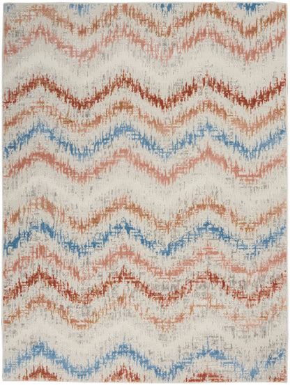 Nourison Home Elation ETN04 Ivory Multicolor Contemporary Power-loomed Rug