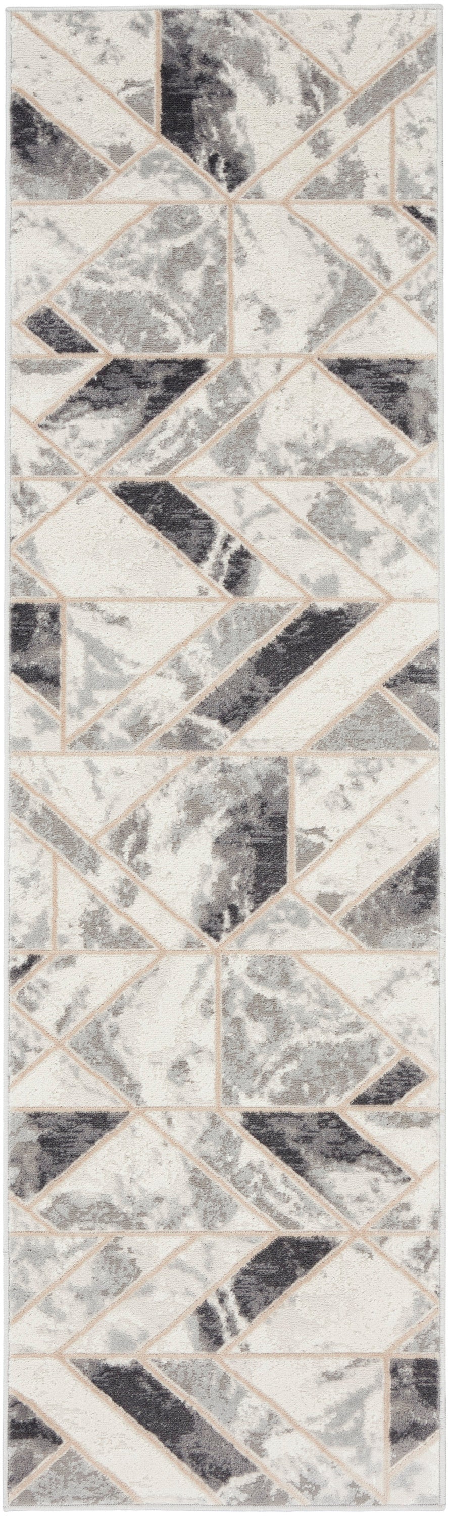 Nourison Home Elation ETN11 Ivory Grey Contemporary Power-loomed Rug