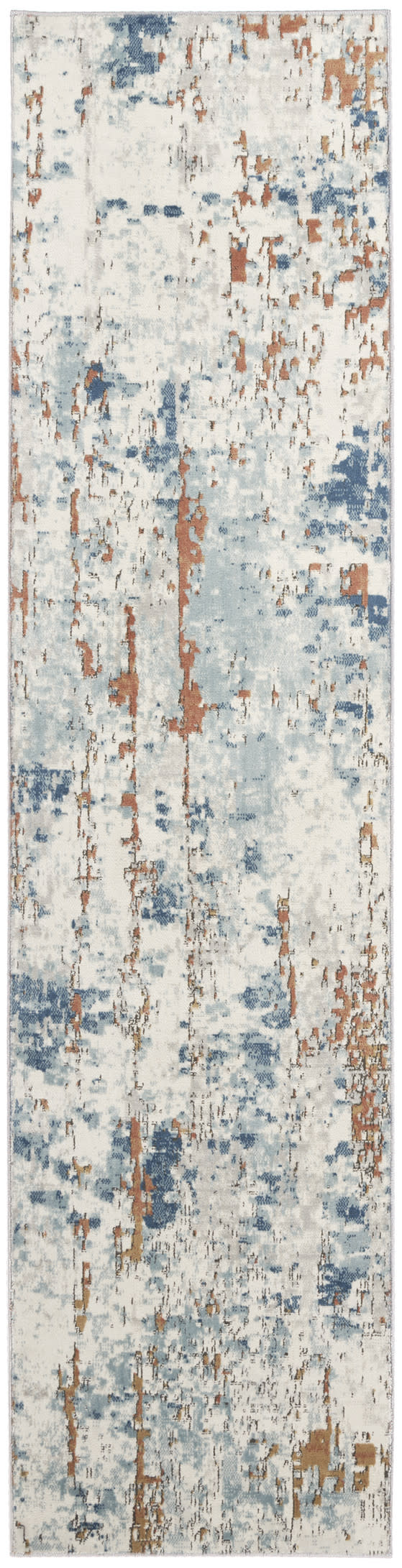 Nourison Home Quarry QUA01 Beige Blue Rust Contemporary Power-loomed Rugs
