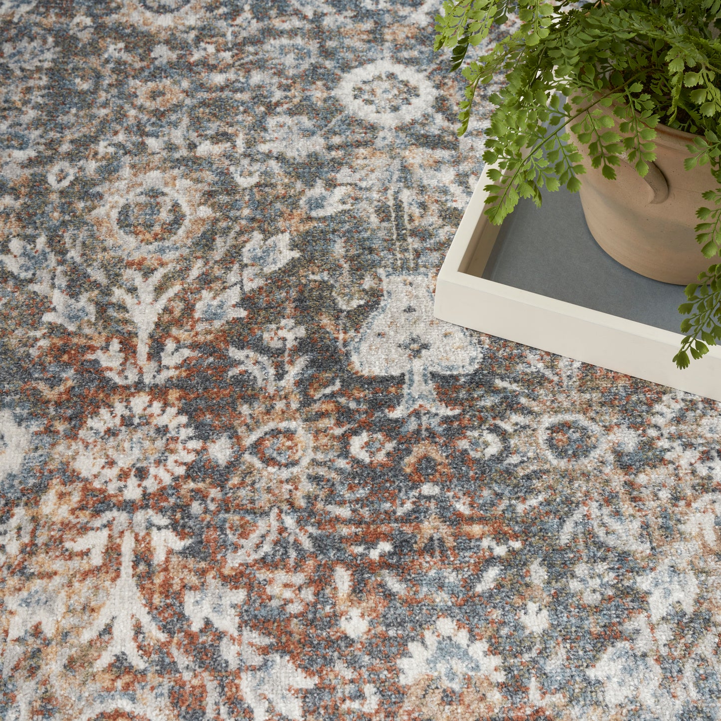 Nourison Home Astra Machine Washable  Ivory Multicolor  Traditional