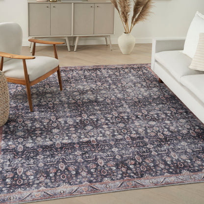Nourison Home Grand Washables  Navy Ivory  Traditional