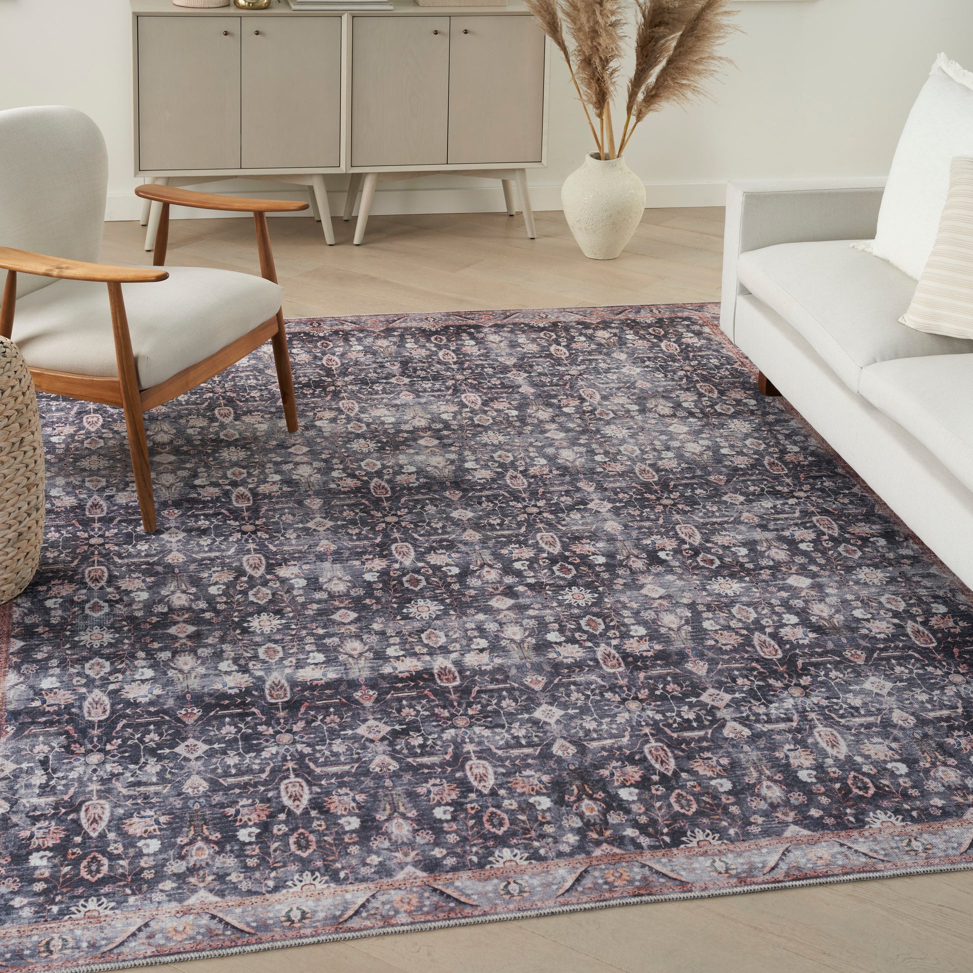 Nourison Home Grand Washables  Navy Ivory  Traditional