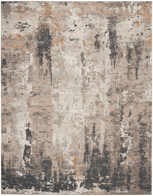 Nourison Home Tangra  Cream Grey  Contemporary
