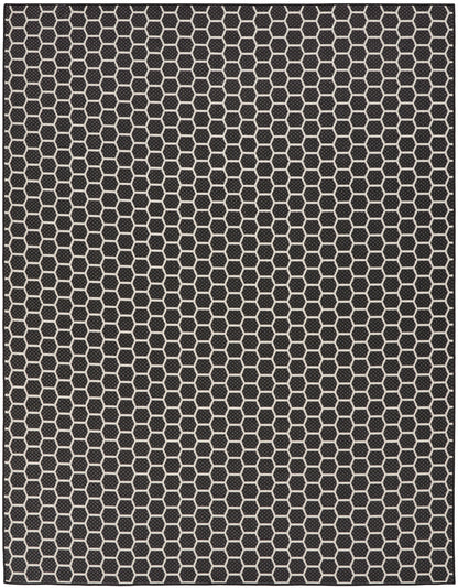 Nourison Home Twist Reversible  Black  Contemporary